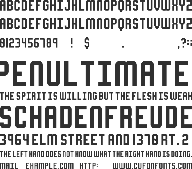 War of 1930 font preview
