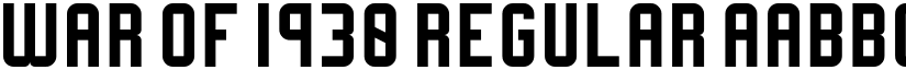 War of 1930 Regular font