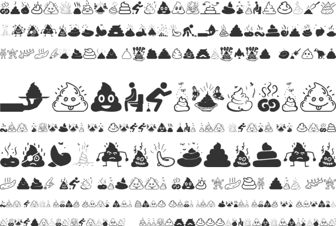 Poop font preview