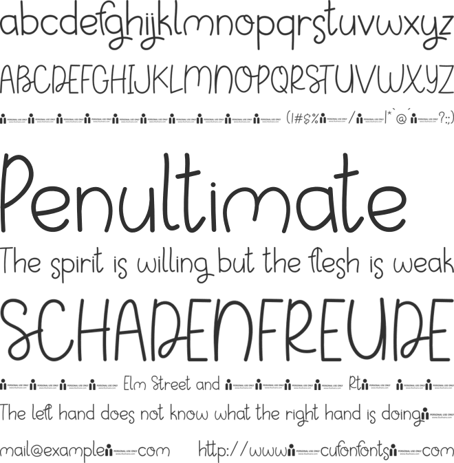 Woodyland font preview