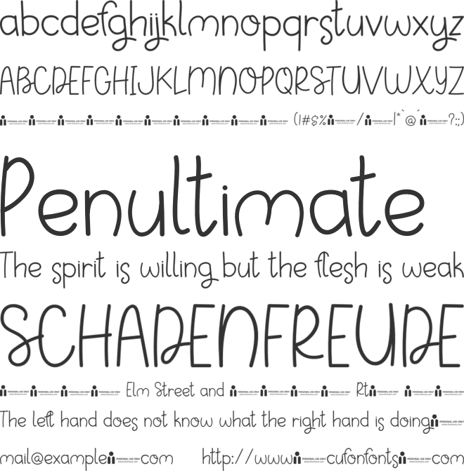 Woodyland font preview