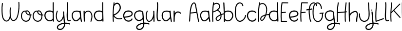 Woodyland Regular font