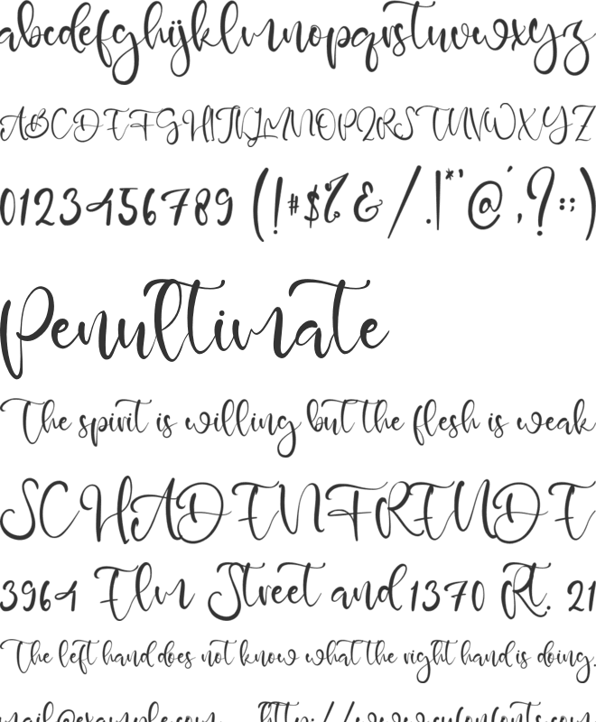 Zahra Lovely font preview