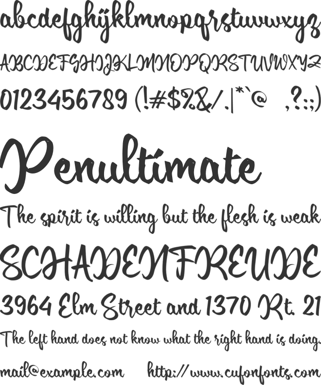 d Dia Cinta font preview