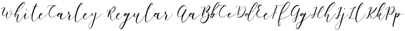 WhiteCarley Regular font