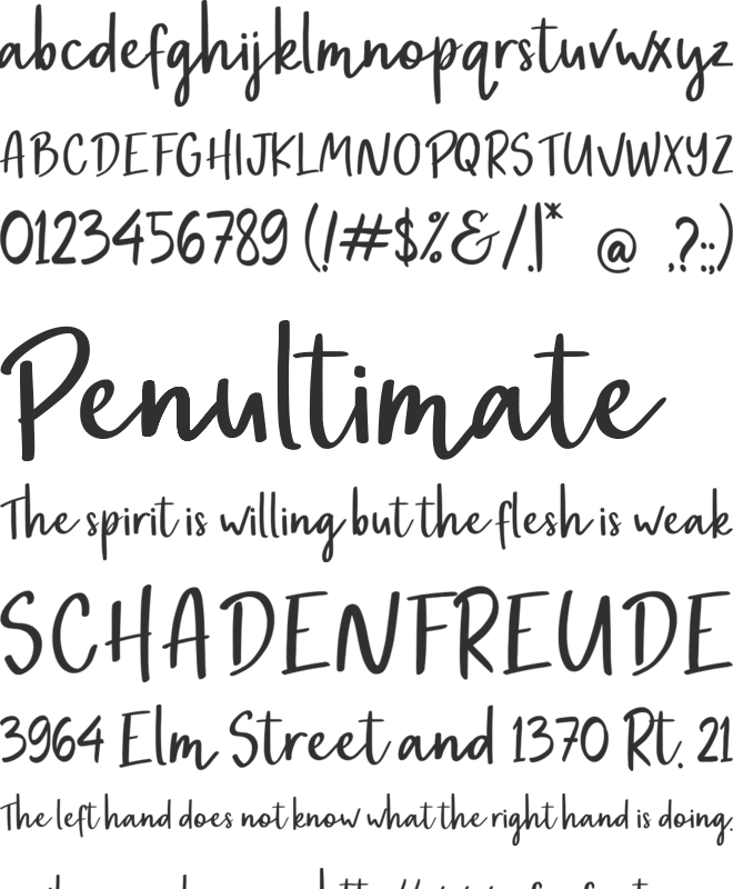 Haswick font preview