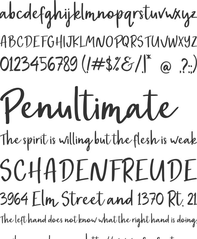 Haswick font preview