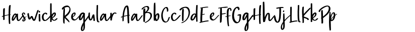 Haswick Regular font