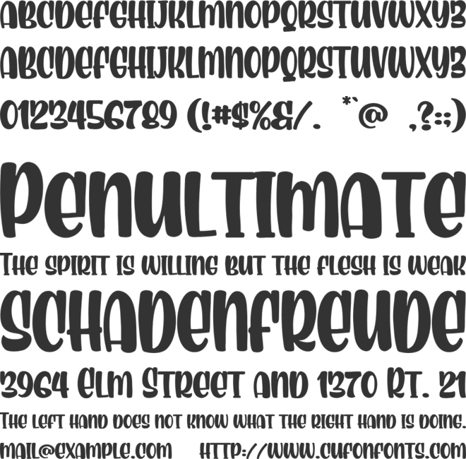 Brown Doggie font preview