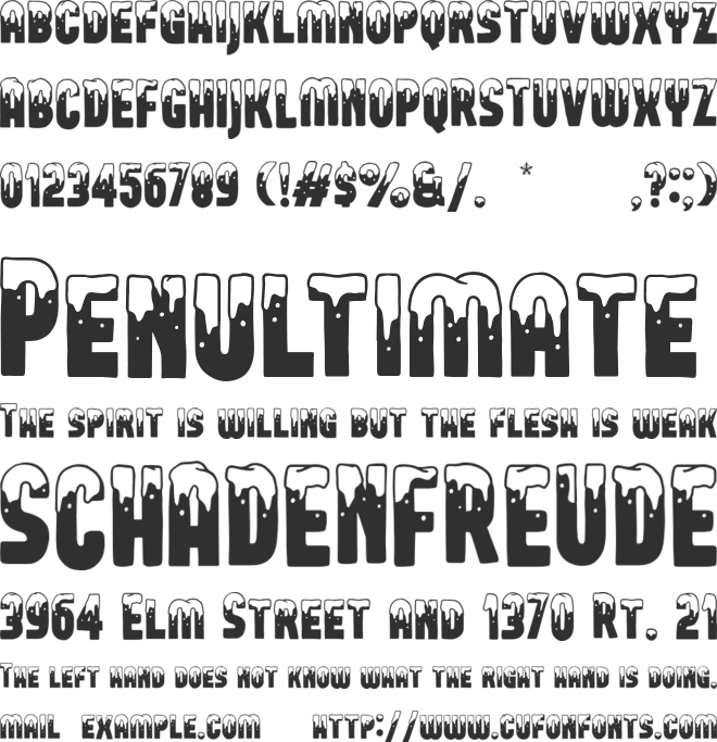Monday coldness snow free vertion font preview