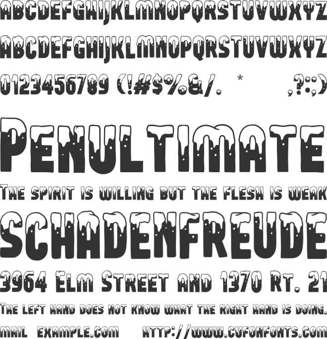 Monday coldness snow free vertion font preview