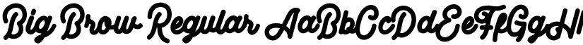 Big Brow Regular font