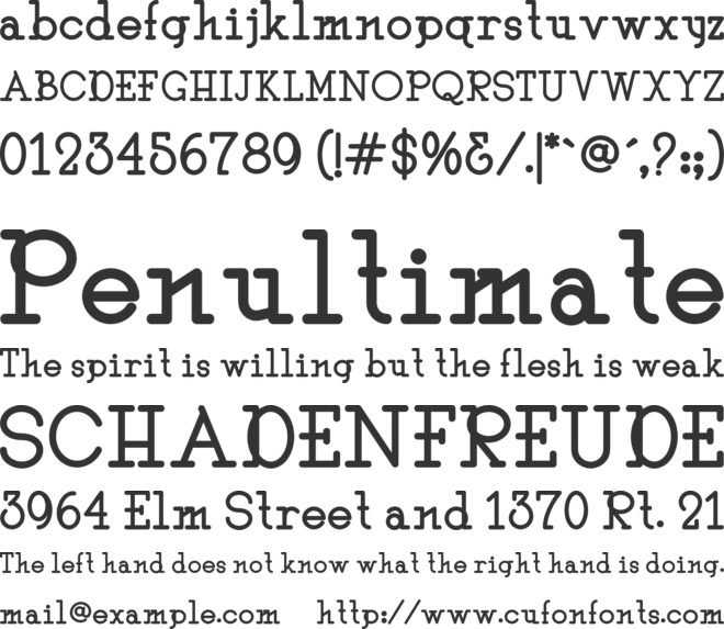 After Time font preview
