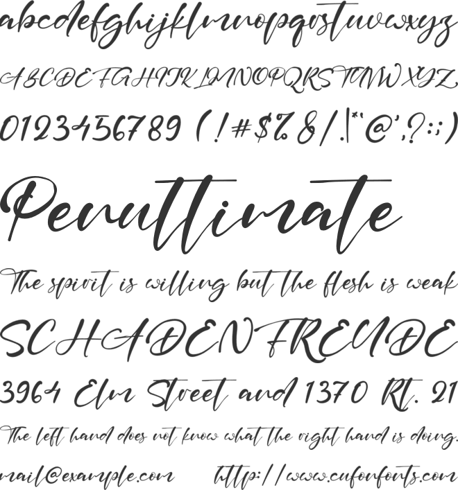 Melinda Johan font preview