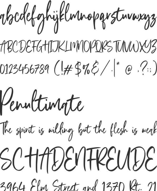 Stylish Garden font preview