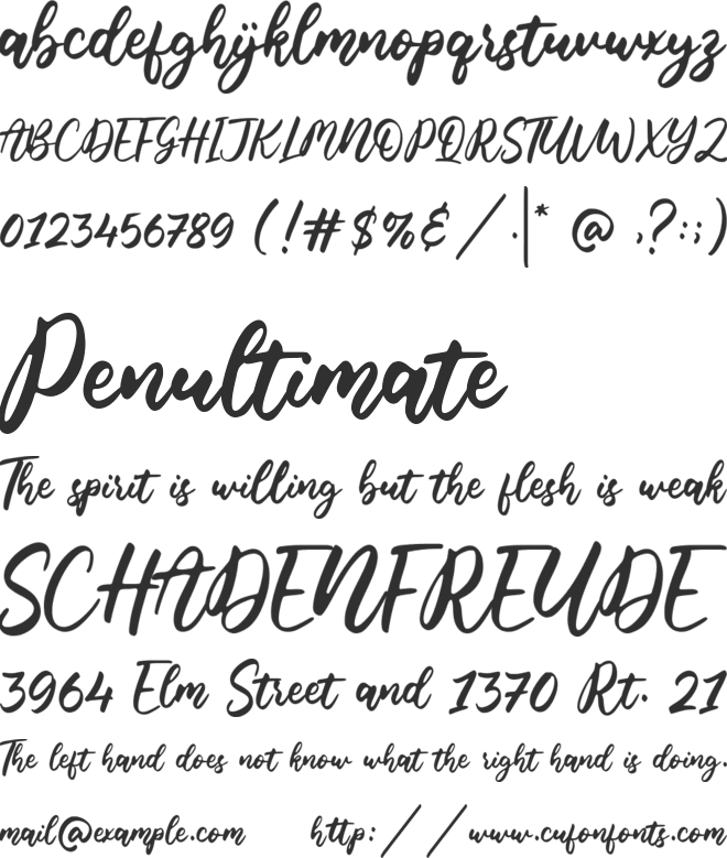 Blondie Rainbow font preview