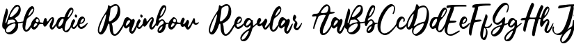 Blondie Rainbow Regular font