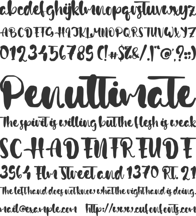 Ringdown font preview