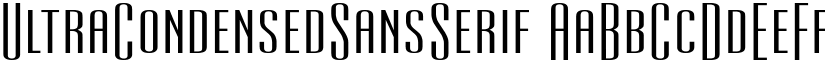 UltraCondensedSansSerif font