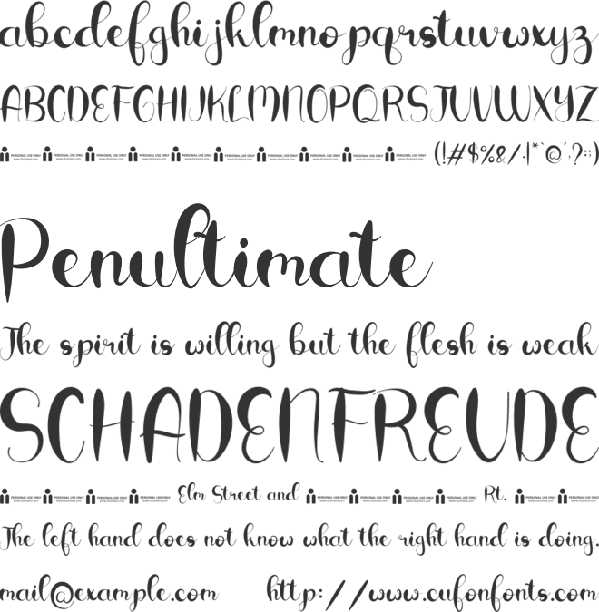 Cerellia font preview