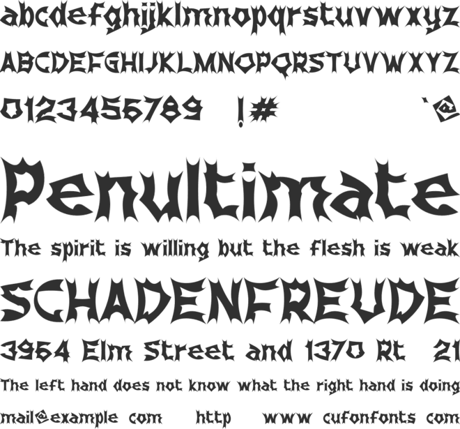 Hello Midnight font preview