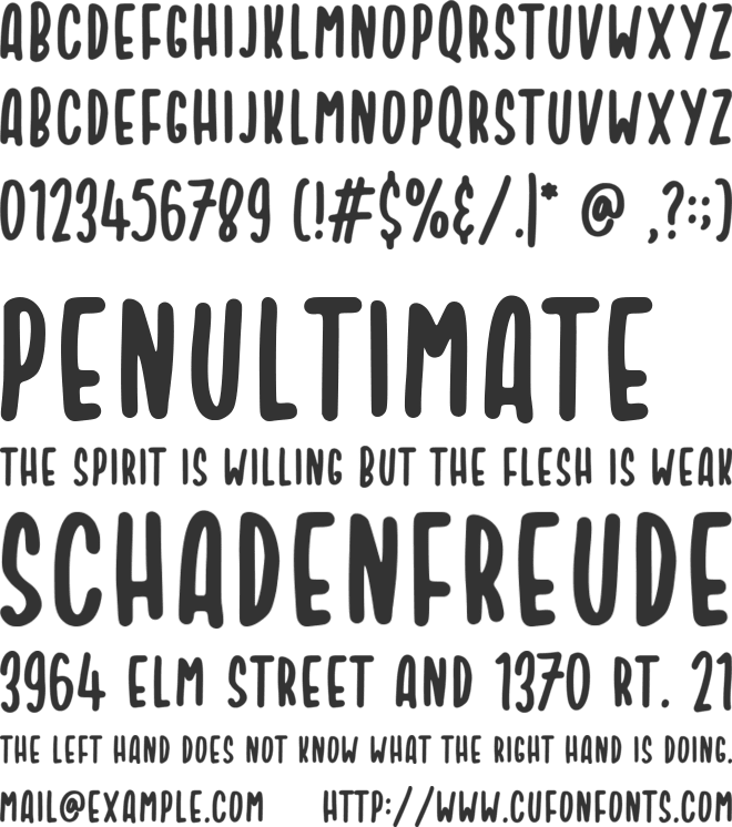 Smilecake font preview
