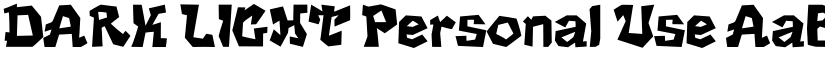 DARK LIGHT Personal Use font