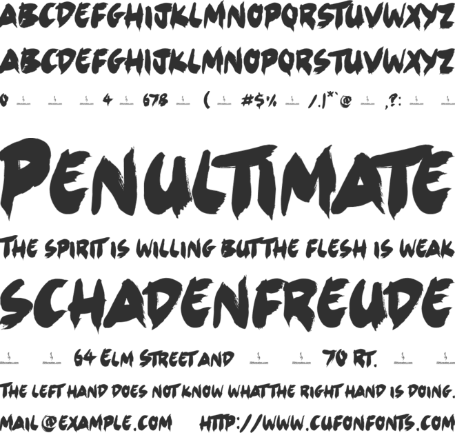 The Here Now font preview