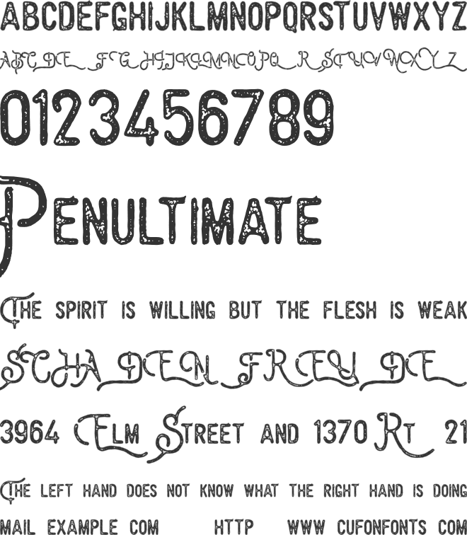 Billyforges Demo font preview