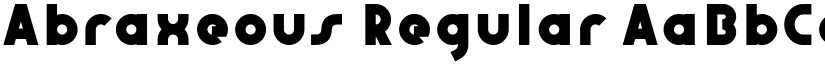Abraxeous Regular font