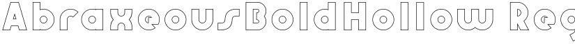 AbraxeousBoldHollow Regular font