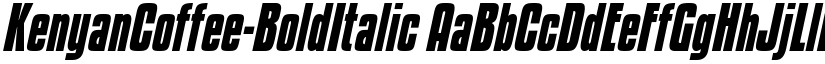 KenyanCoffee-BoldItalic font