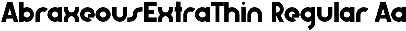 AbraxeousExtraThin Regular font
