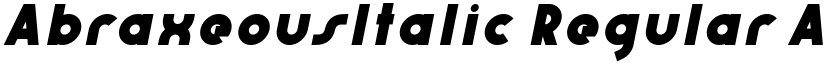 AbraxeousItalic Regular font