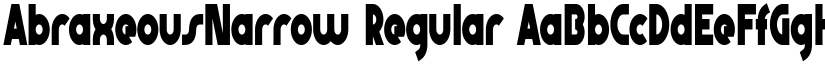 AbraxeousNarrow Regular font