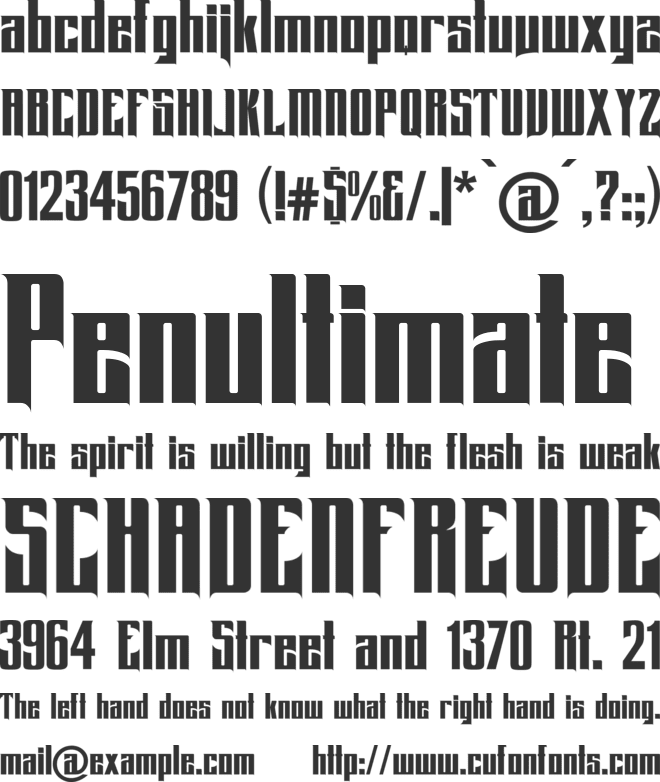 QueensSquare font preview