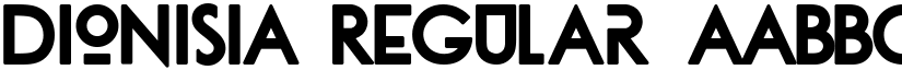 dionisia Regular font