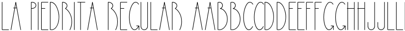 La Piedrita Regular font