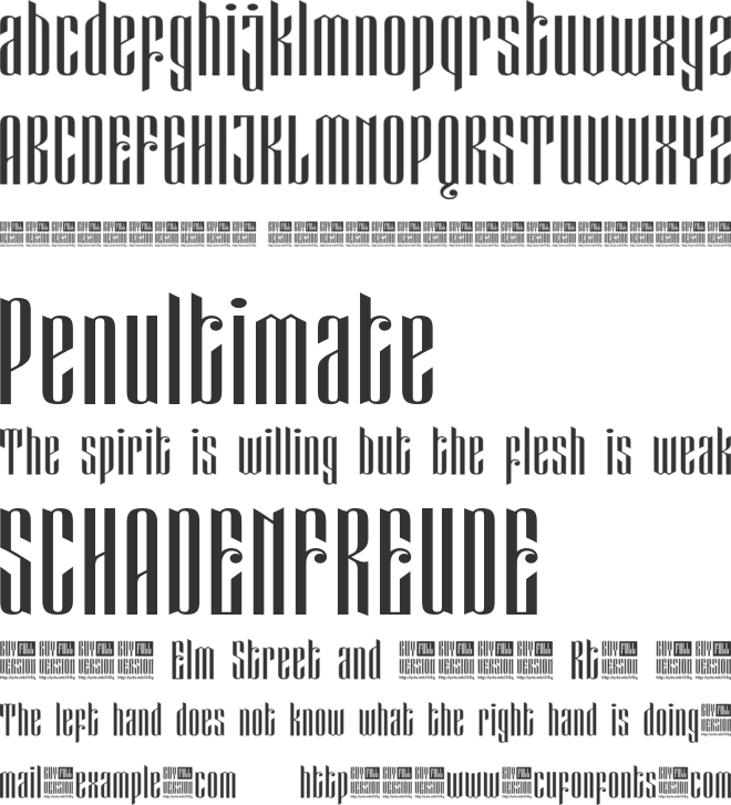 Eveagita Luxury Demo Version font preview