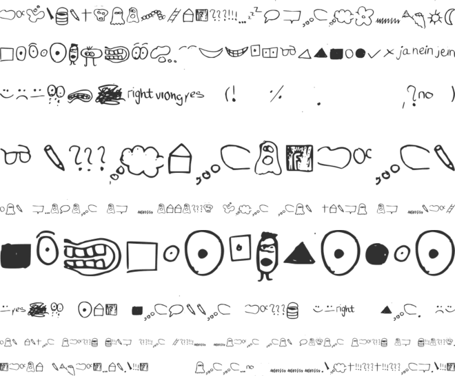 just symbols and stuff font preview