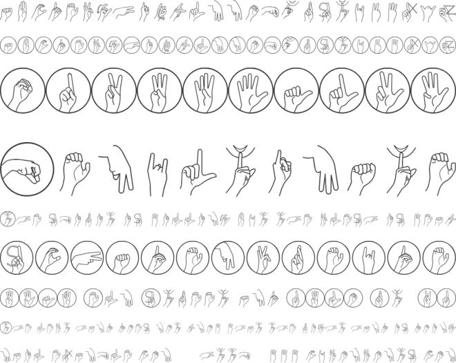 Alfabeto LSCH font preview