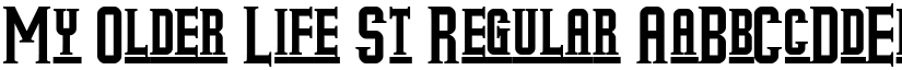 My Older Life St Regular font
