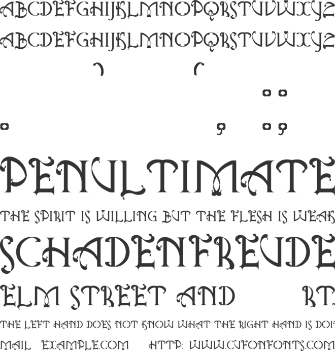 Antique Quest St font preview