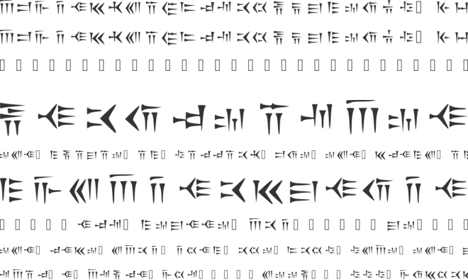 Cunieform font preview