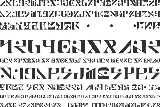 Paraghyph Ver 1 font preview