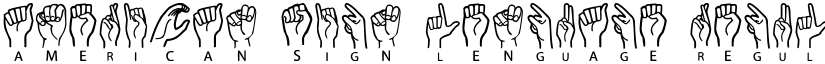 American Sign Lenguage Regular font