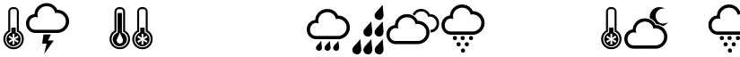 Weather Symbols Regular font
