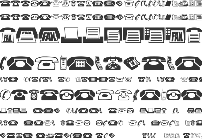 Phones font preview