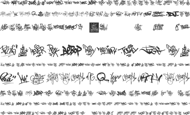 Graffiti Tags font preview