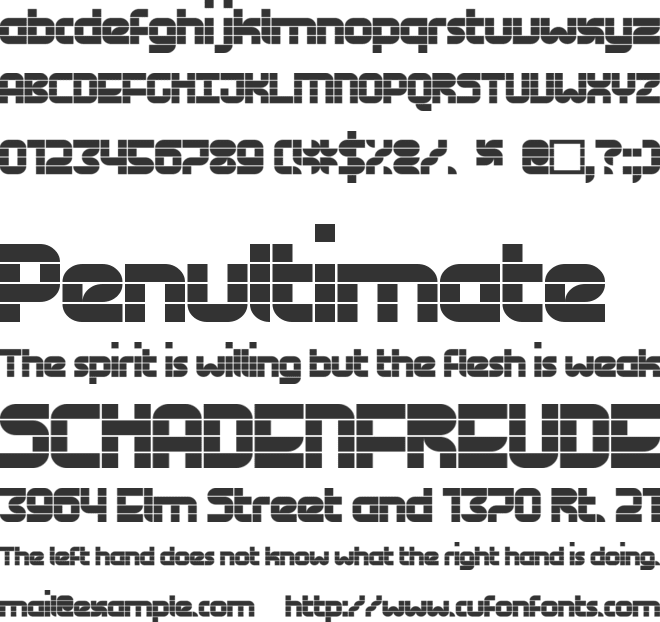 Bigstruct font preview